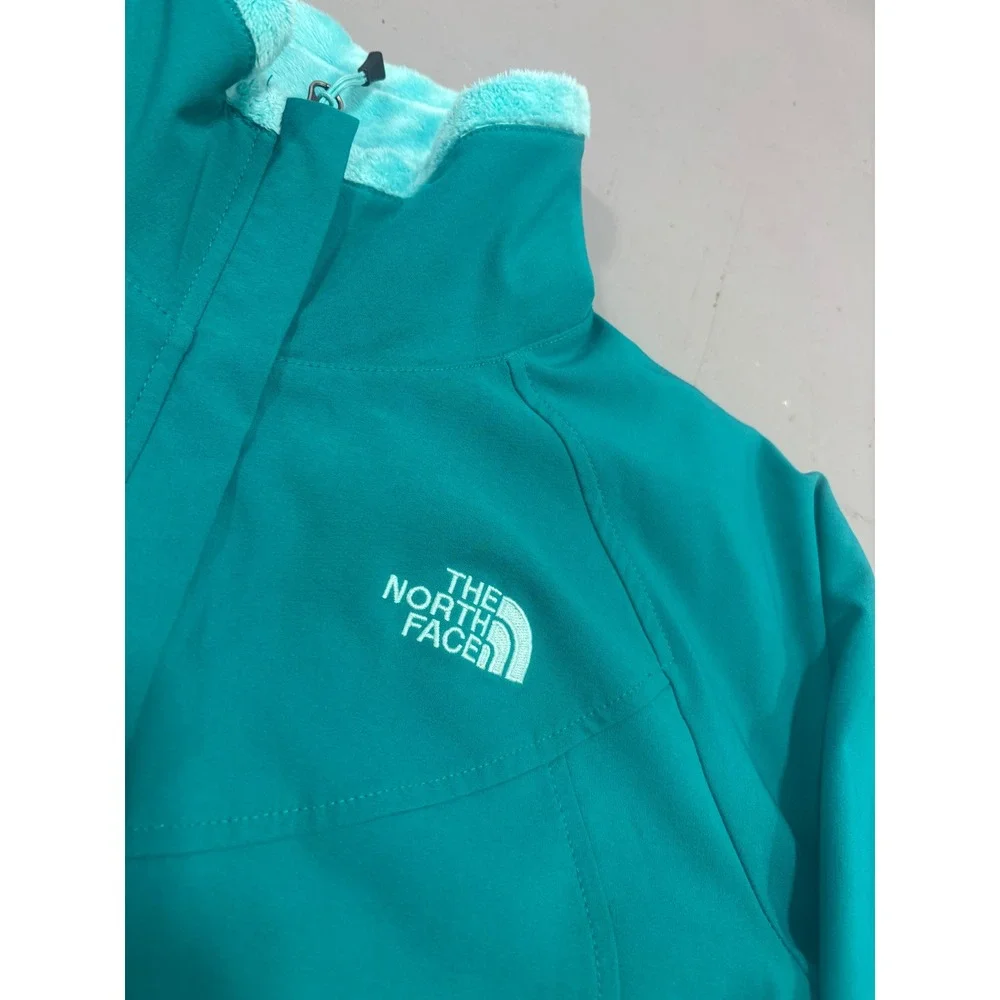 The North Face Shelbe Raschel Softshell Fleece Lined Jacket Teal Green Mens M
